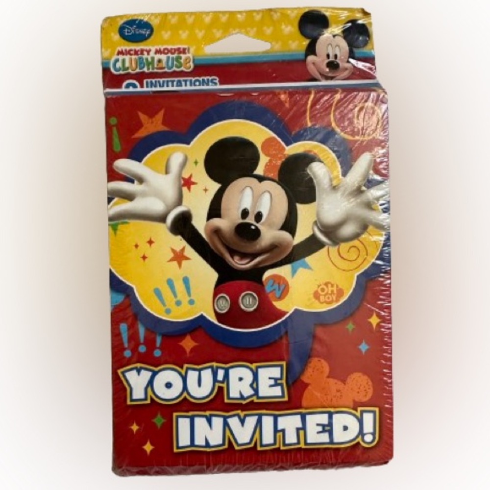 New Vtg Disney Mickey Mouse Clubhouse Invatations Cards